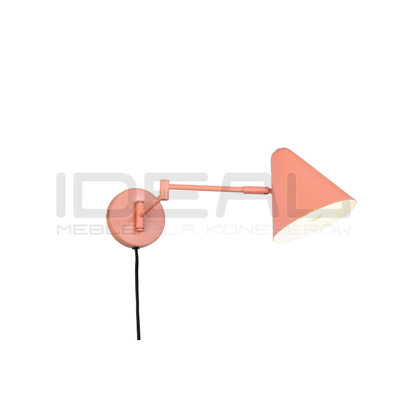 Kinkiet Tytus z ruchomym ramieniem – lampka nocna morelowa