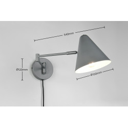 Kinkiet Tytus z ruchomym ramieniem – lampka nocna morelowa