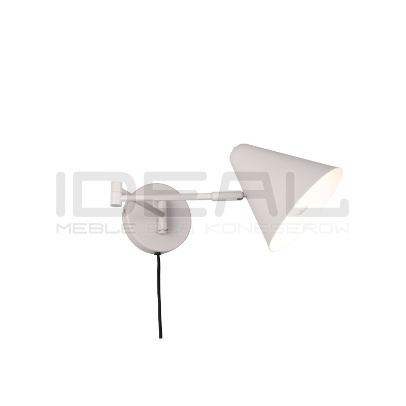 Kinkiet Tytus z ruchomym ramieniem – lampka nocna morelowa