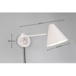 Kinkiet Tytus z ruchomym ramieniem – lampka nocna morelowa