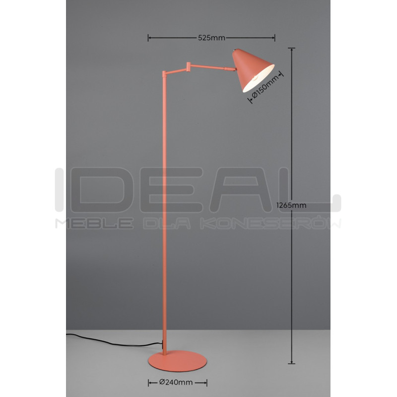 Lampa podłogowa z ruchomym ramieniem Tytus | Idealmeble.pl