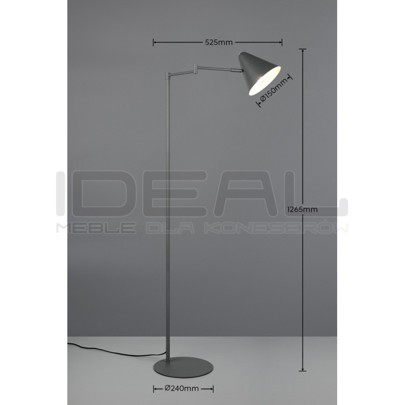 Lampa podłogowa z ruchomym ramieniem Tytus | Idealmeble.pl