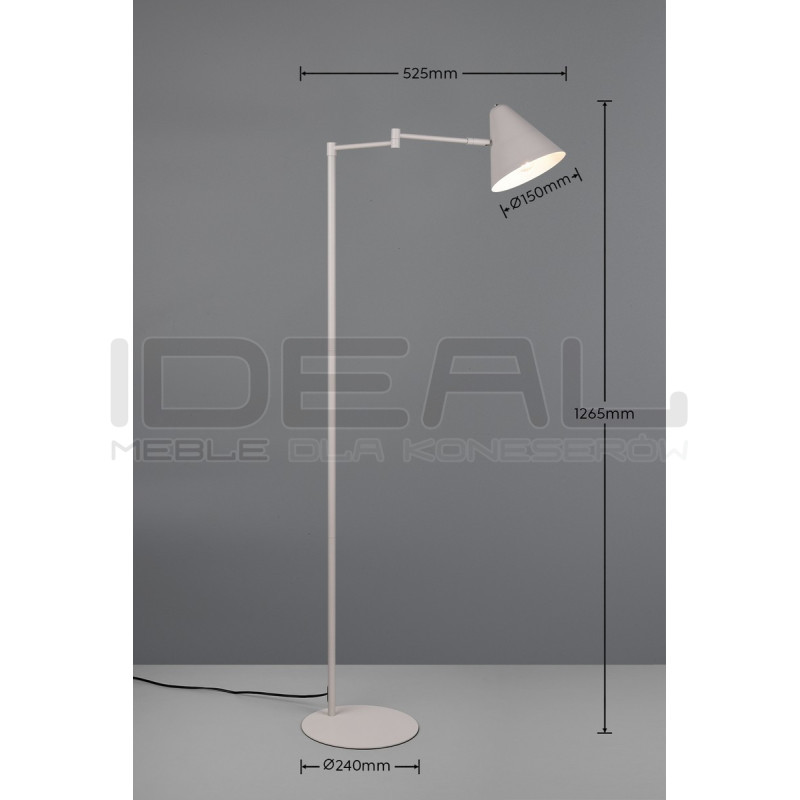 Lampa podłogowa z ruchomym ramieniem Tytus | Idealmeble.pl