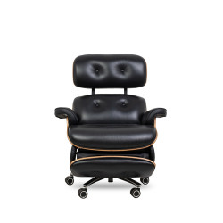 Fotel biurowy Lounge Automatic – nowoczesny fotel lounge z podnóżkiem