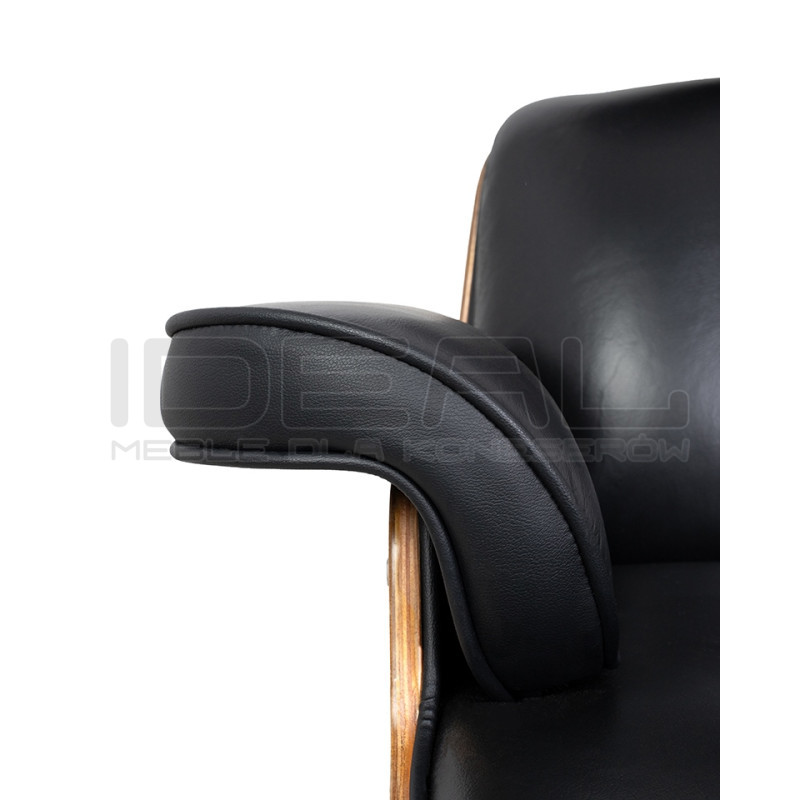 Fotel biurowy Lounge Automatic – nowoczesny fotel lounge z podnóżkiem