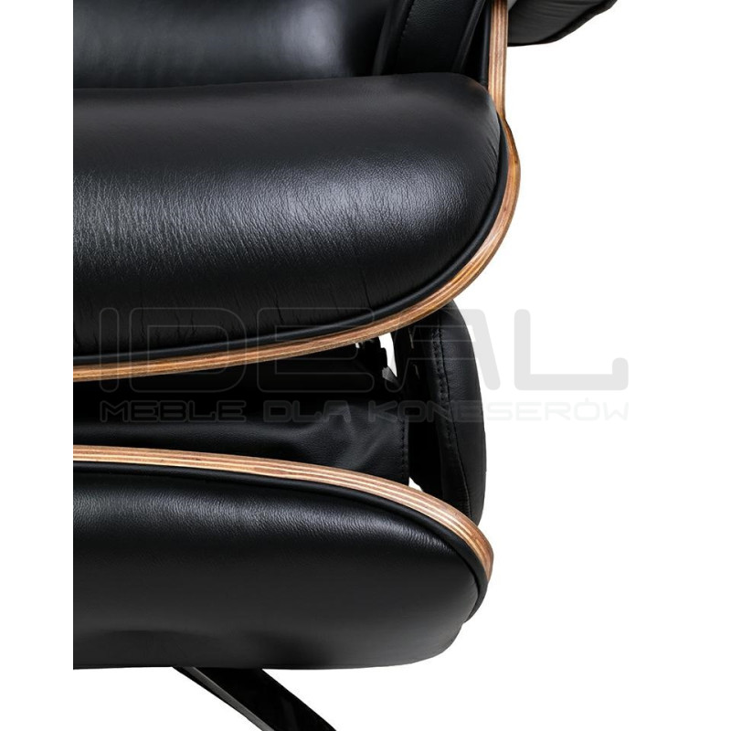 Fotel biurowy Lounge Automatic – nowoczesny fotel lounge z podnóżkiem