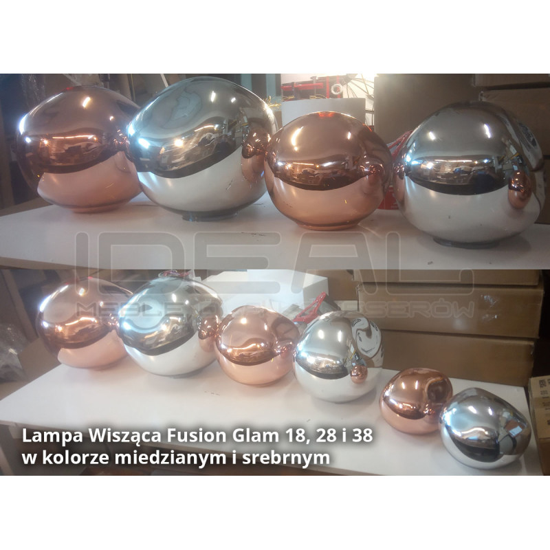 Lampa Wisząca Fusion Glam 28 srebrna