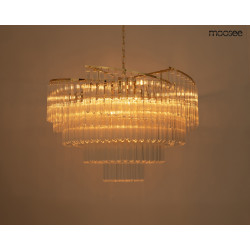 Żyrandol LUMA 80 złoty Moosee – lampa wisząca z kryształami