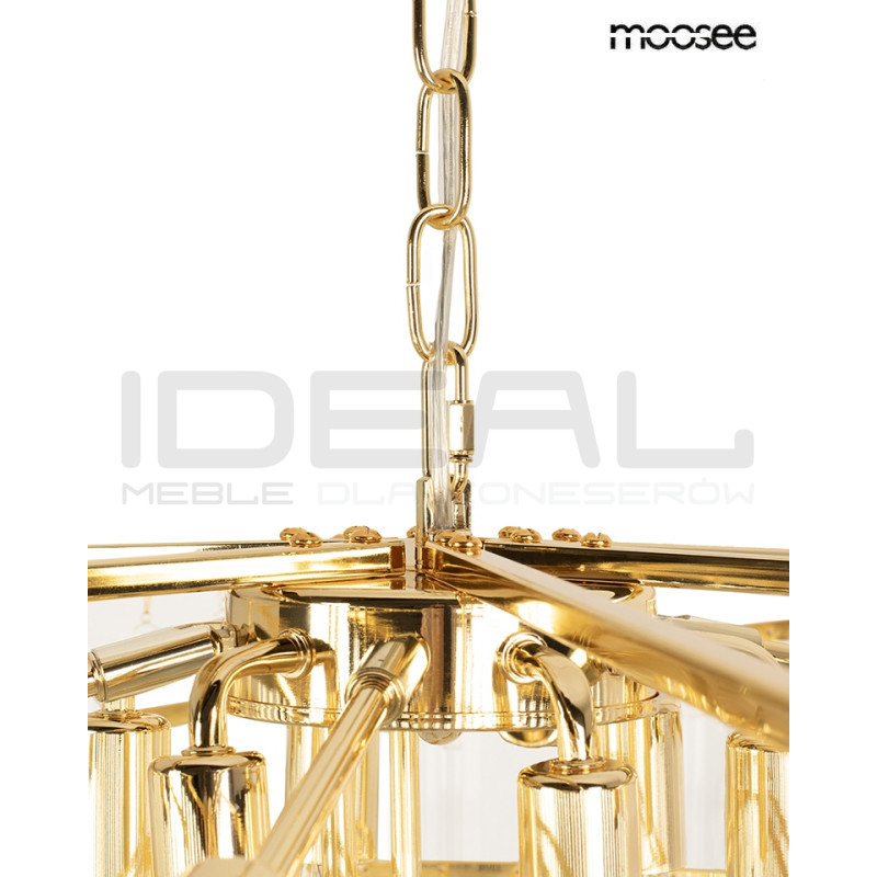 Żyrandol LUMA 80 złoty Moosee – lampa wisząca z kryształami