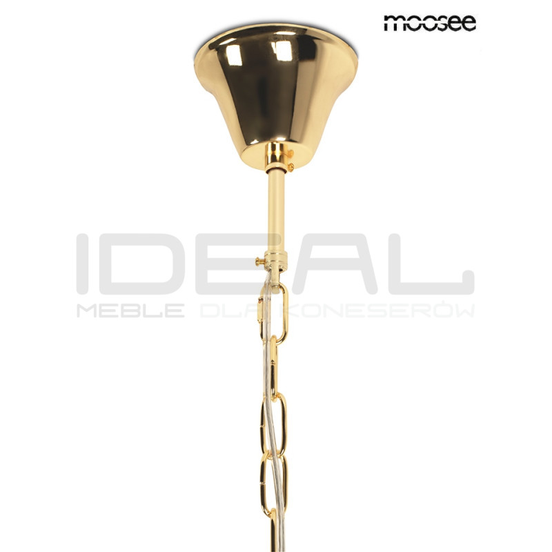 Żyrandol LUMA 80 złoty Moosee – lampa wisząca z kryształami
