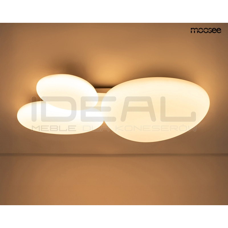 Lampa sufitowa CLOUD 3 biała Moosee – nowoczesny plafon do salonu i sypialni