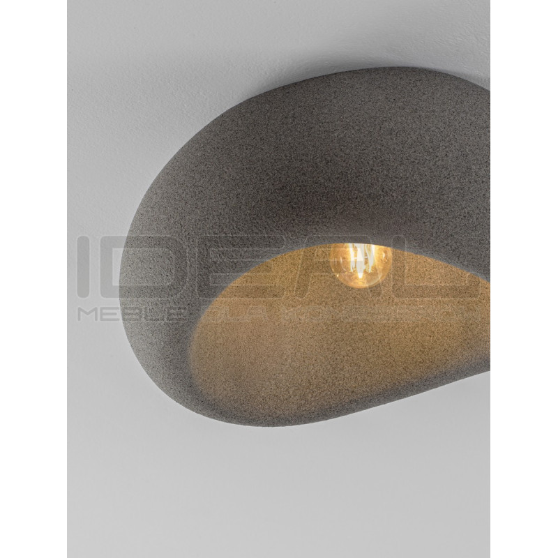 Nowoczesny Plafon WABI 50 szary w stylu boho, japandi