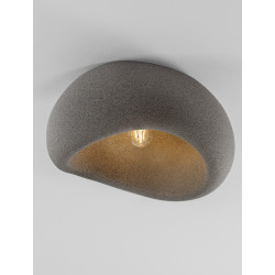 Nowoczesny Plafon WABI 50 szary w stylu boho, japandi