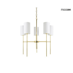 Lampa wisząca IMPERIO 5 złota Moosee – elegancki żyrandol