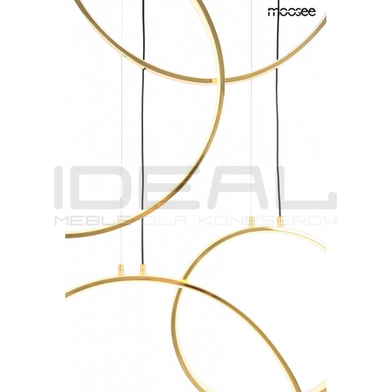 Lampa wisząca CIRCULO SIX złota Moosee –  lampa nowoczesna