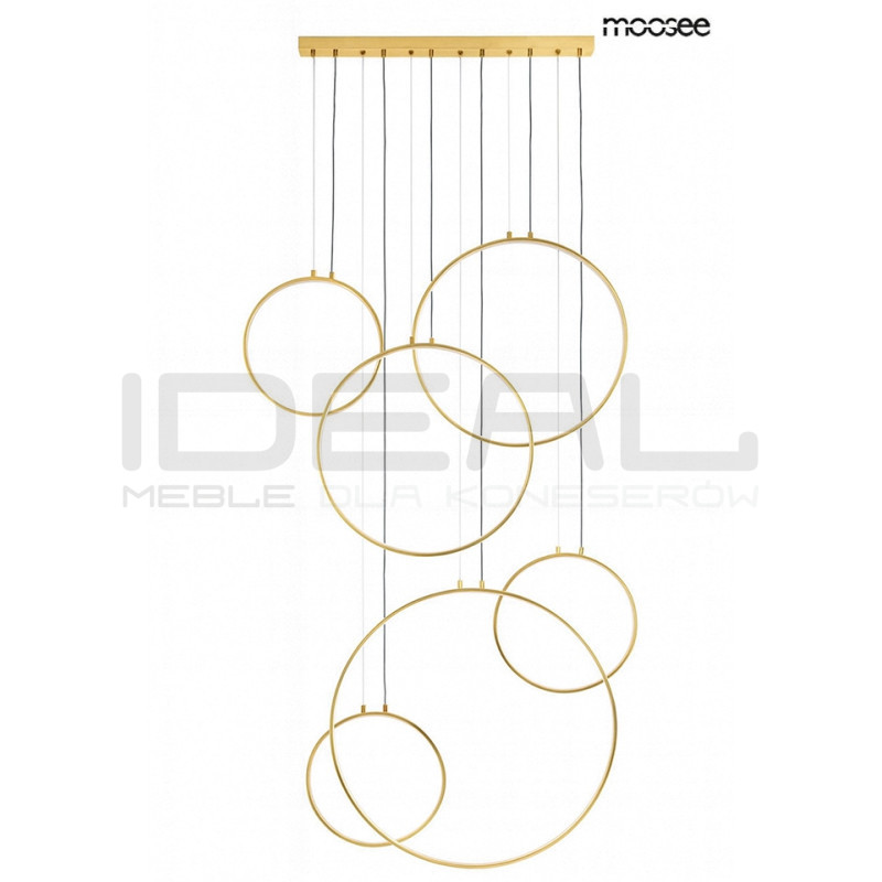 Lampa wisząca CIRCULO SIX złota Moosee –  lampa nowoczesna