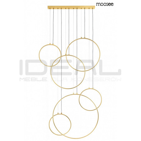 Lampa wisząca CIRCULO SIX złota Moosee –  lampa nowoczesna