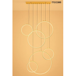 Lampa wisząca CIRCULO SIX złota Moosee –  lampa nowoczesna