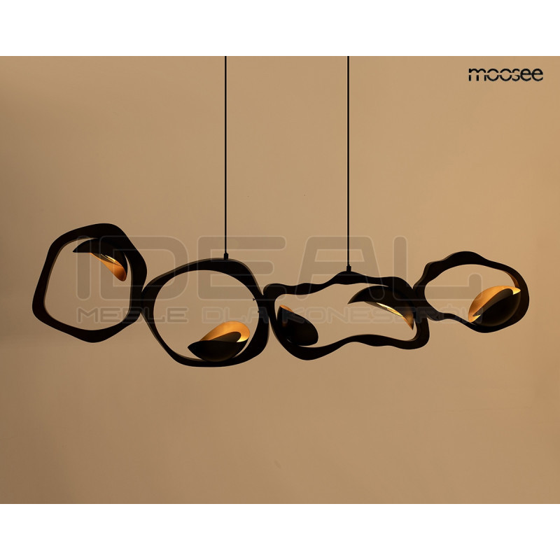 Lampa wisząca TORRE czarna – designerskie oświetlenie