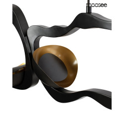 Lampa wisząca TORRE czarna – designerskie oświetlenie