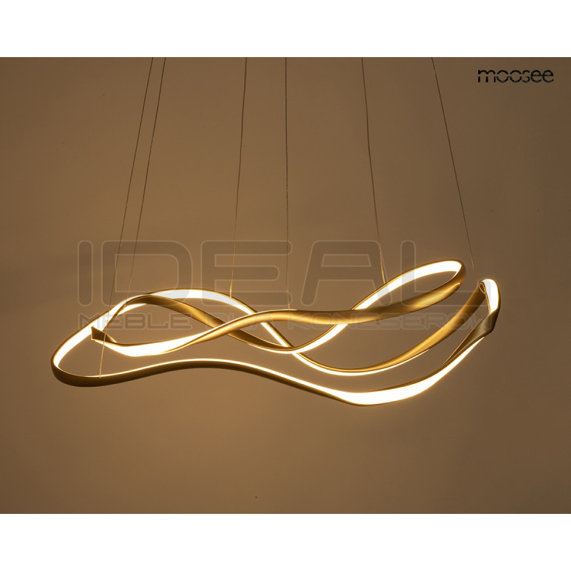 lampa WAVES 2 złota – nowoczesna lampa LED inspirowana falami