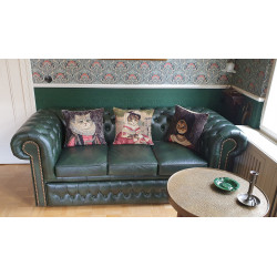 Sofa Chesterfield Classic Skóra Plus Rozkładana 3 os.