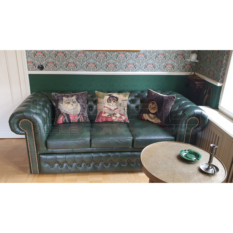 Sofa Chesterfield Classic Skóra Plus Rozkładana 3 os.