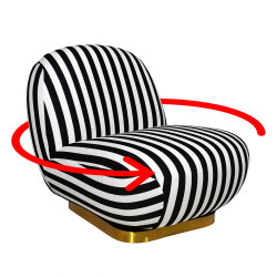 Fotel obrotowy AZURE biały/czarny MaMaison – design i komfort