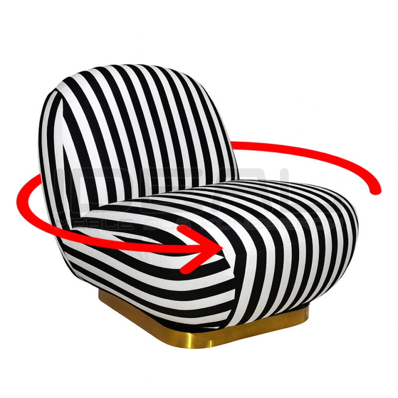 Fotel obrotowy AZURE biały/czarny MaMaison – design i komfort