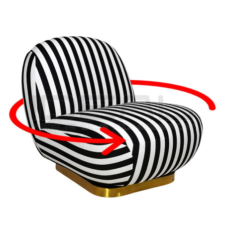 Fotel obrotowy AZURE biały/czarny MaMaison – design i komfort