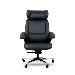 Fotel biurowy COMANDOR czarny – skórzany fotel | Komfort i elegancja