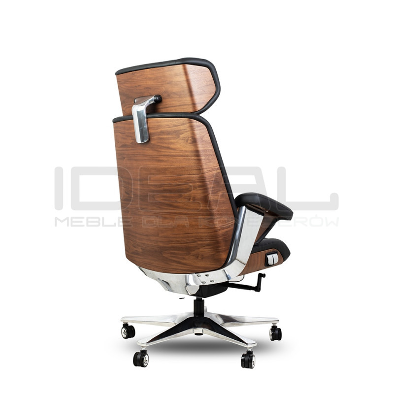 Fotel biurowy COMANDOR czarny – skórzany fotel | Komfort i elegancja