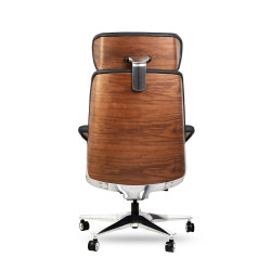 Fotel biurowy COMANDOR czarny – skórzany fotel | Komfort i elegancja