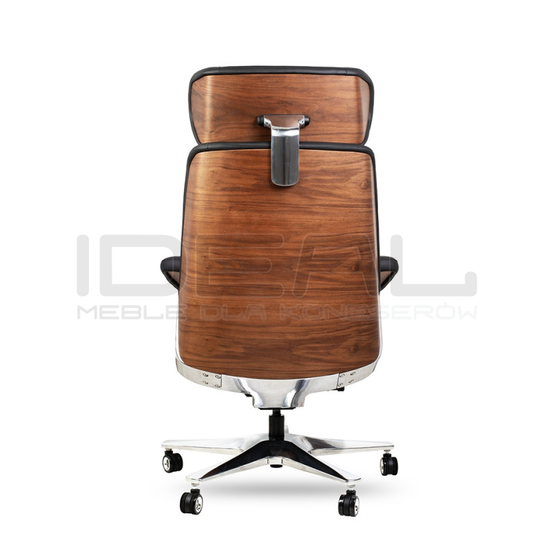 Fotel biurowy COMANDOR czarny – skórzany fotel | Komfort i elegancja