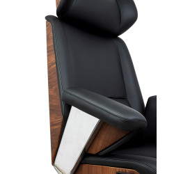 Fotel biurowy COMANDOR czarny – skórzany fotel | Komfort i elegancja
