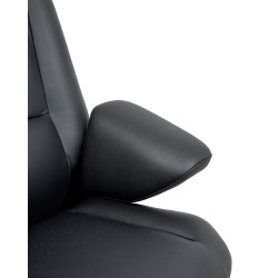 Fotel biurowy COMANDOR czarny – skórzany fotel | Komfort i elegancja