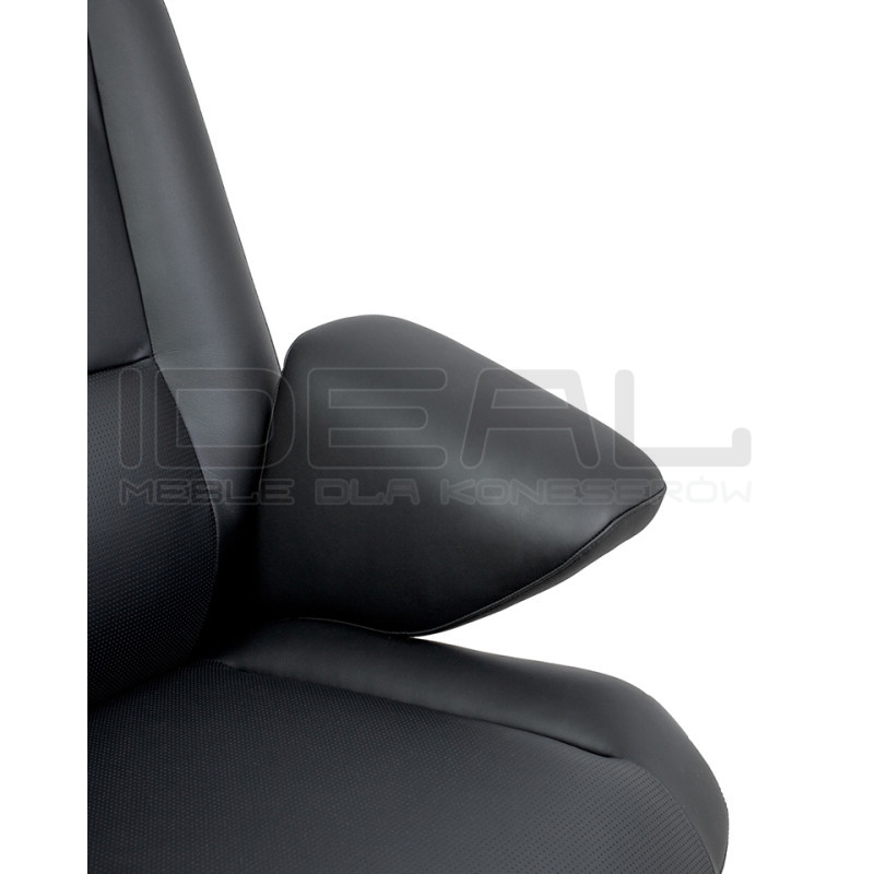 Fotel biurowy COMANDOR czarny – skórzany fotel | Komfort i elegancja