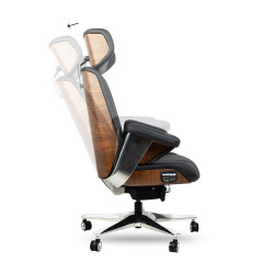 Fotel biurowy COMANDOR czarny – skórzany fotel | Komfort i elegancja