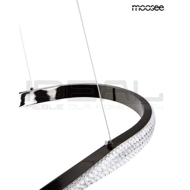 Lampa wisząca ANILLO 120 czarna – oświetlenie do salonu i biura