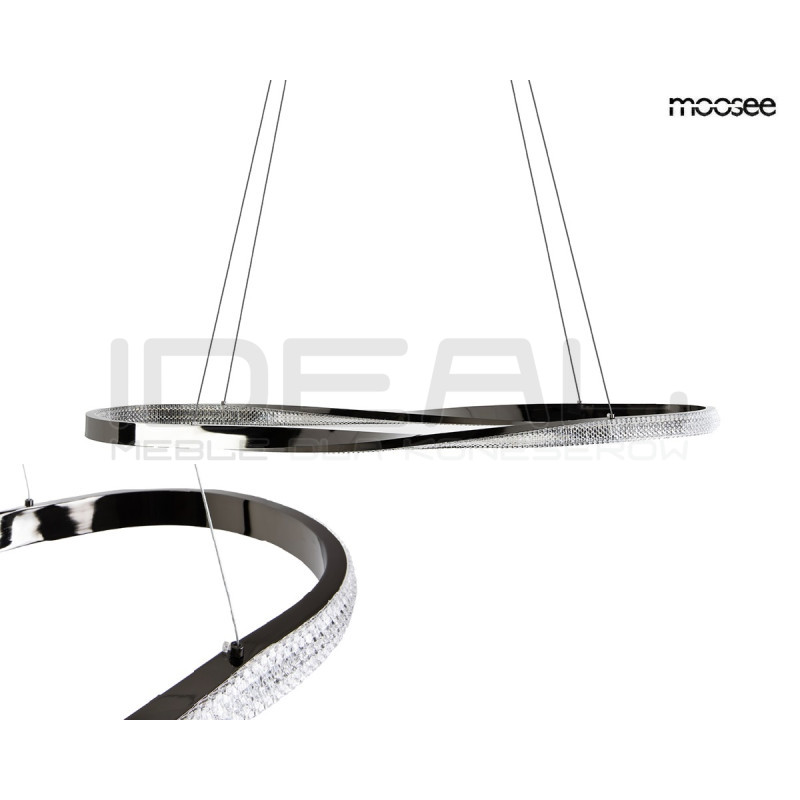 Lampa wisząca ANILLO 120 czarna – oświetlenie do salonu i biura