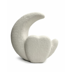 Fotel dziecięcy MOON biały – uroczy fotel księżyc dla dzieci