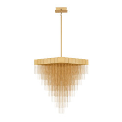 Złota lampa Pixel – designerska lampa wisząca do salonu
