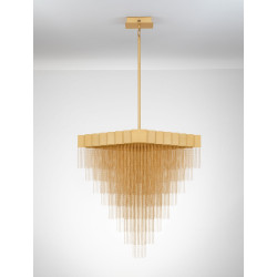 Złota lampa Pixel – designerska lampa wisząca do salonu