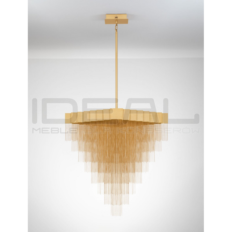 Złota lampa Pixel – designerska lampa wisząca do salonu