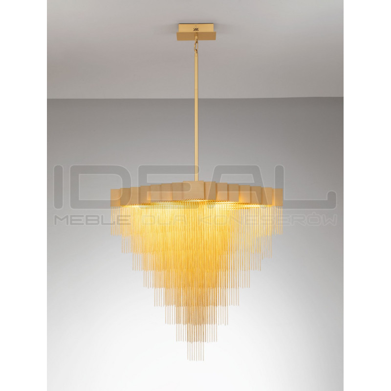 Złota lampa Pixel – designerska lampa wisząca do salonu