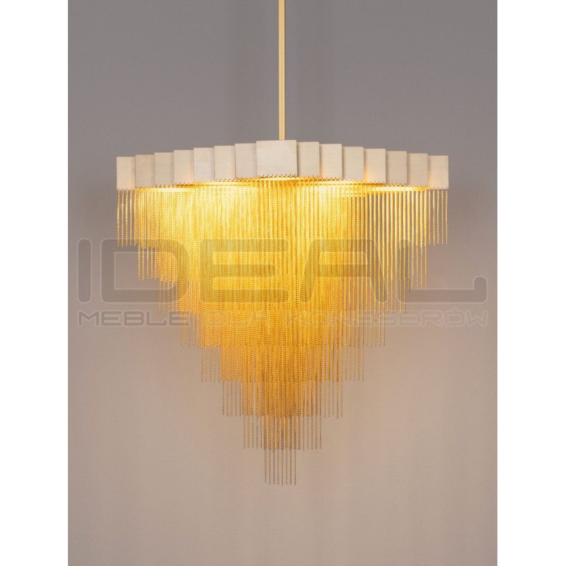 Złota lampa Pixel – designerska lampa wisząca do salonu