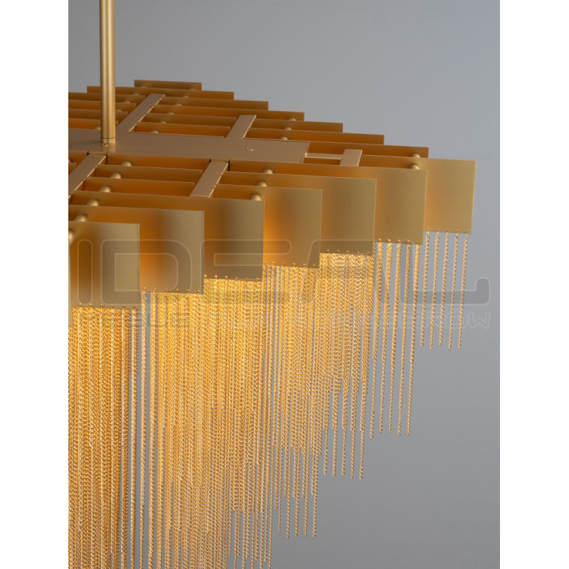 Złota lampa Pixel – designerska lampa wisząca do salonu