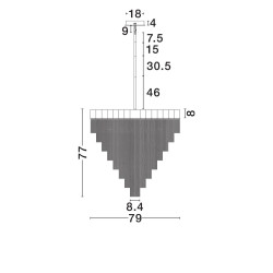 Złota lampa Pixel – designerska lampa wisząca do salonu