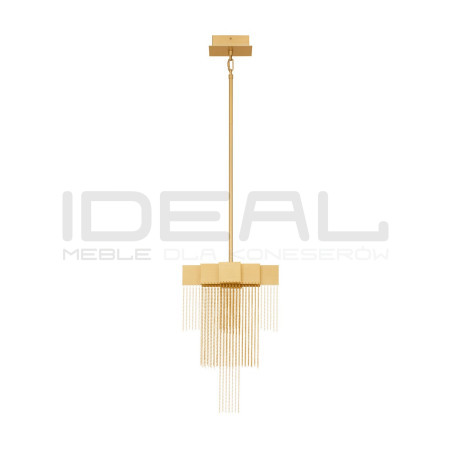 Złota lampa wisząca Pixel 31 – nowoczesna lampa do sypialni