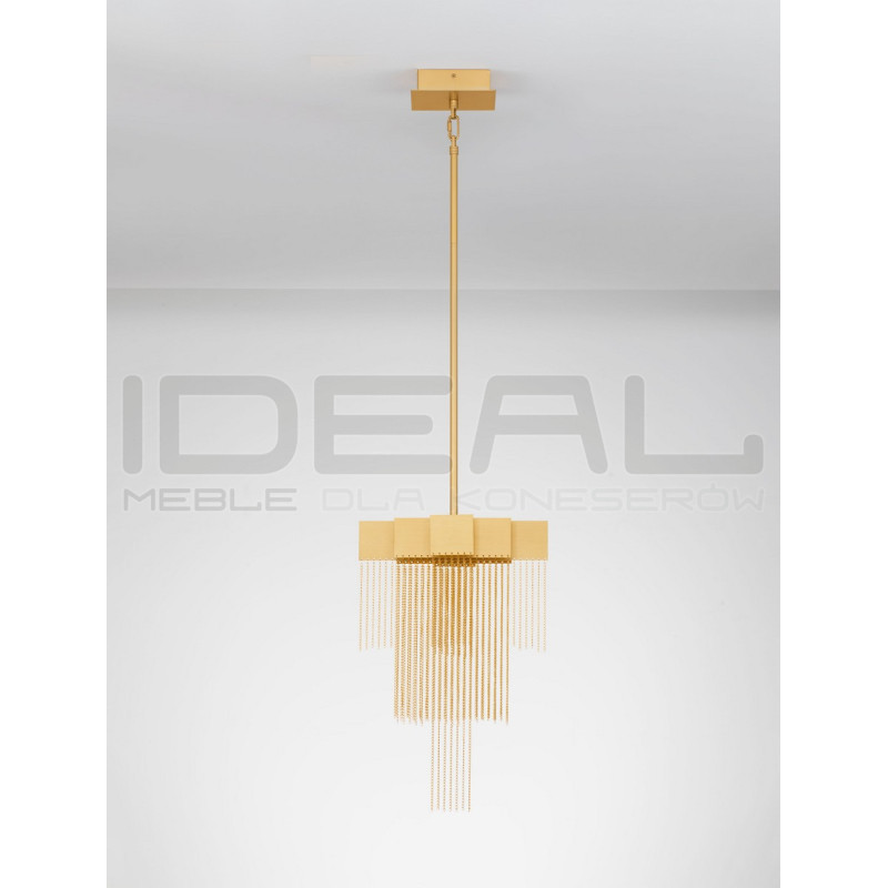 Złota lampa wisząca Pixel 31 – nowoczesna lampa do sypialni